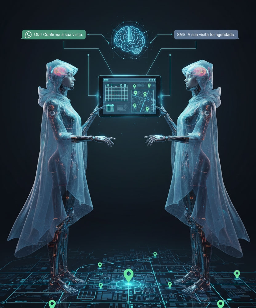 Agendamento e Gestão de Visitas | Automação por IA - SMS & WhatsApp